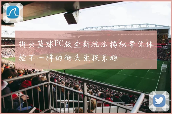 街头篮球PC版全新玩法揭秘带你体验不一样的街头竞技乐趣